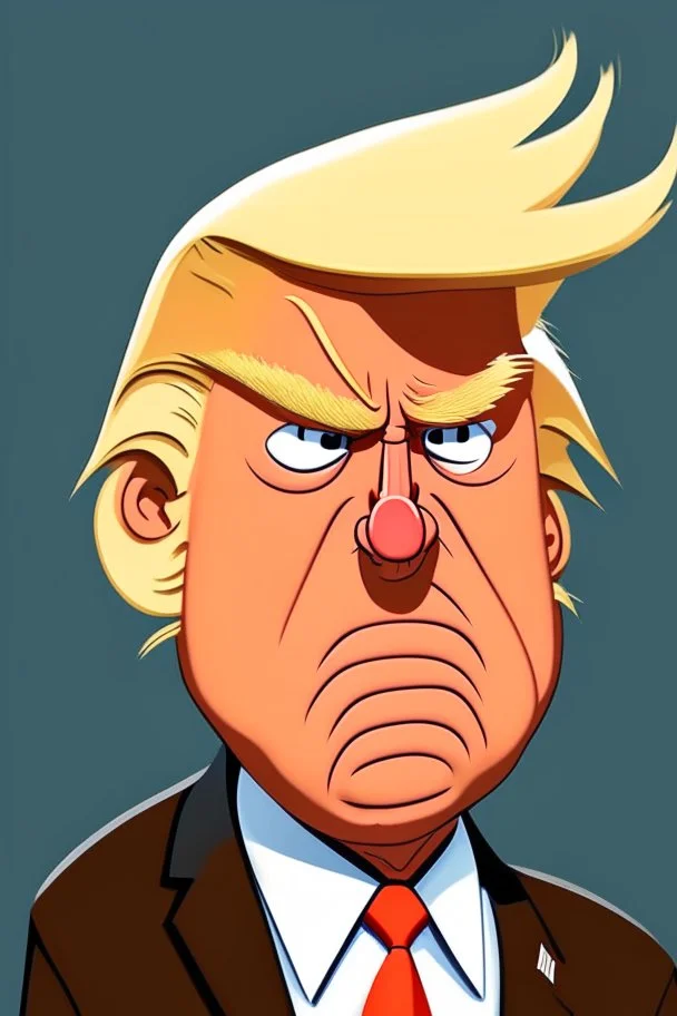 Donald Trump Former President of the United States 2d cartoon