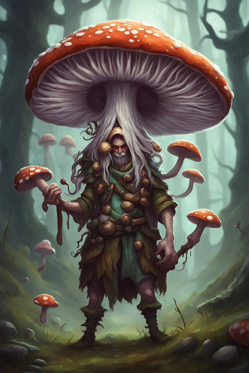 mushshroom spores infected human druid