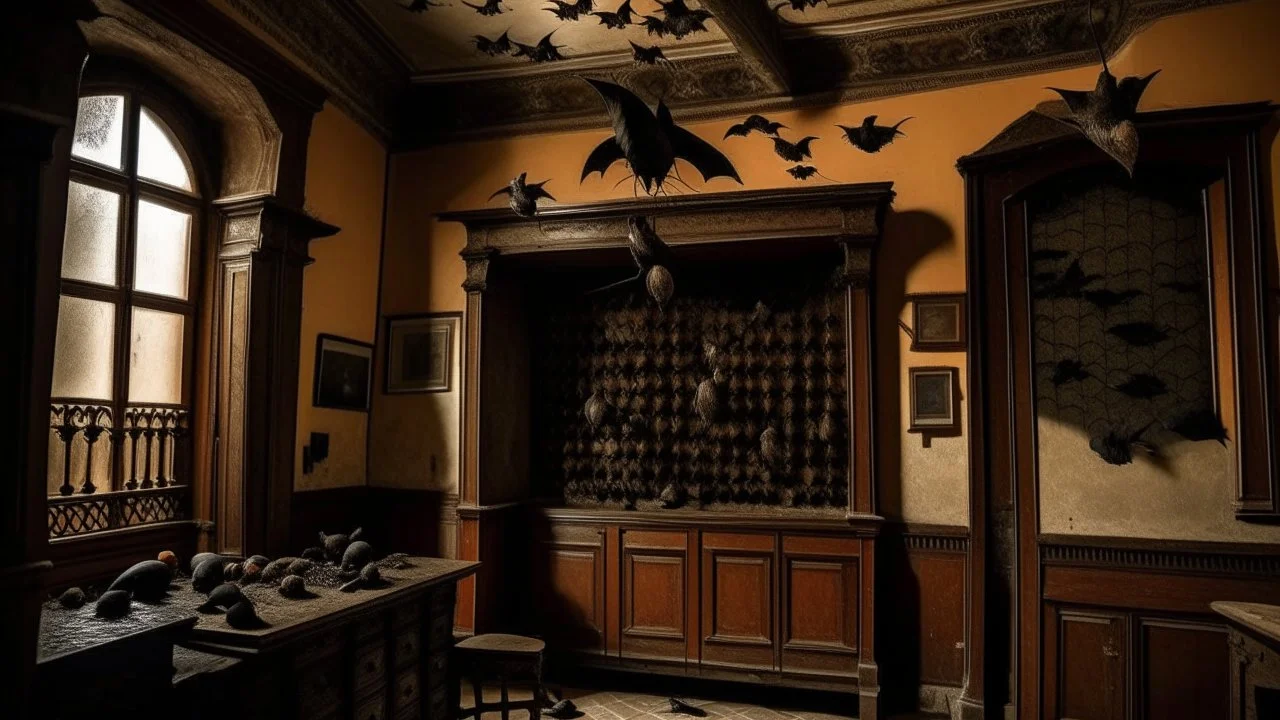 In an old house with bats, the delicacy of a woman illuminated the room