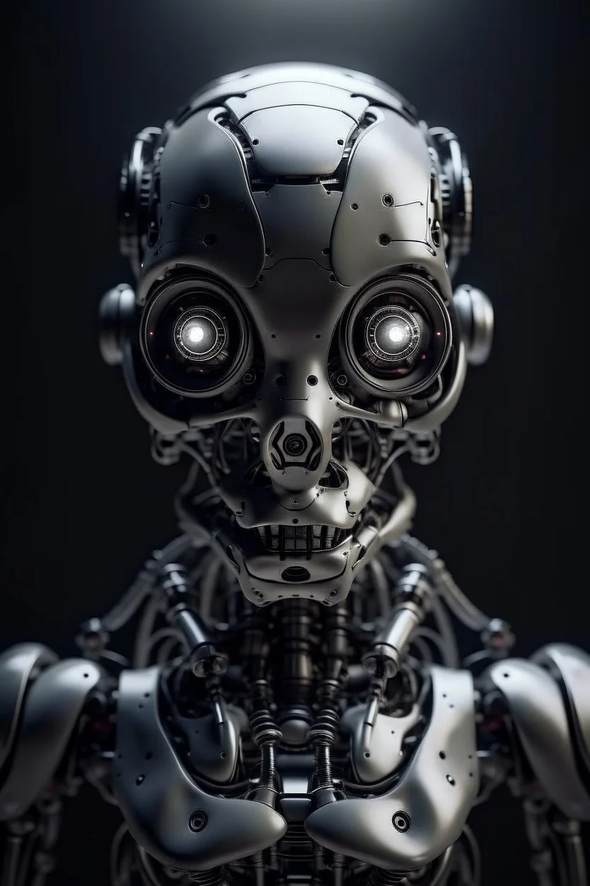 areal scary robot looking at