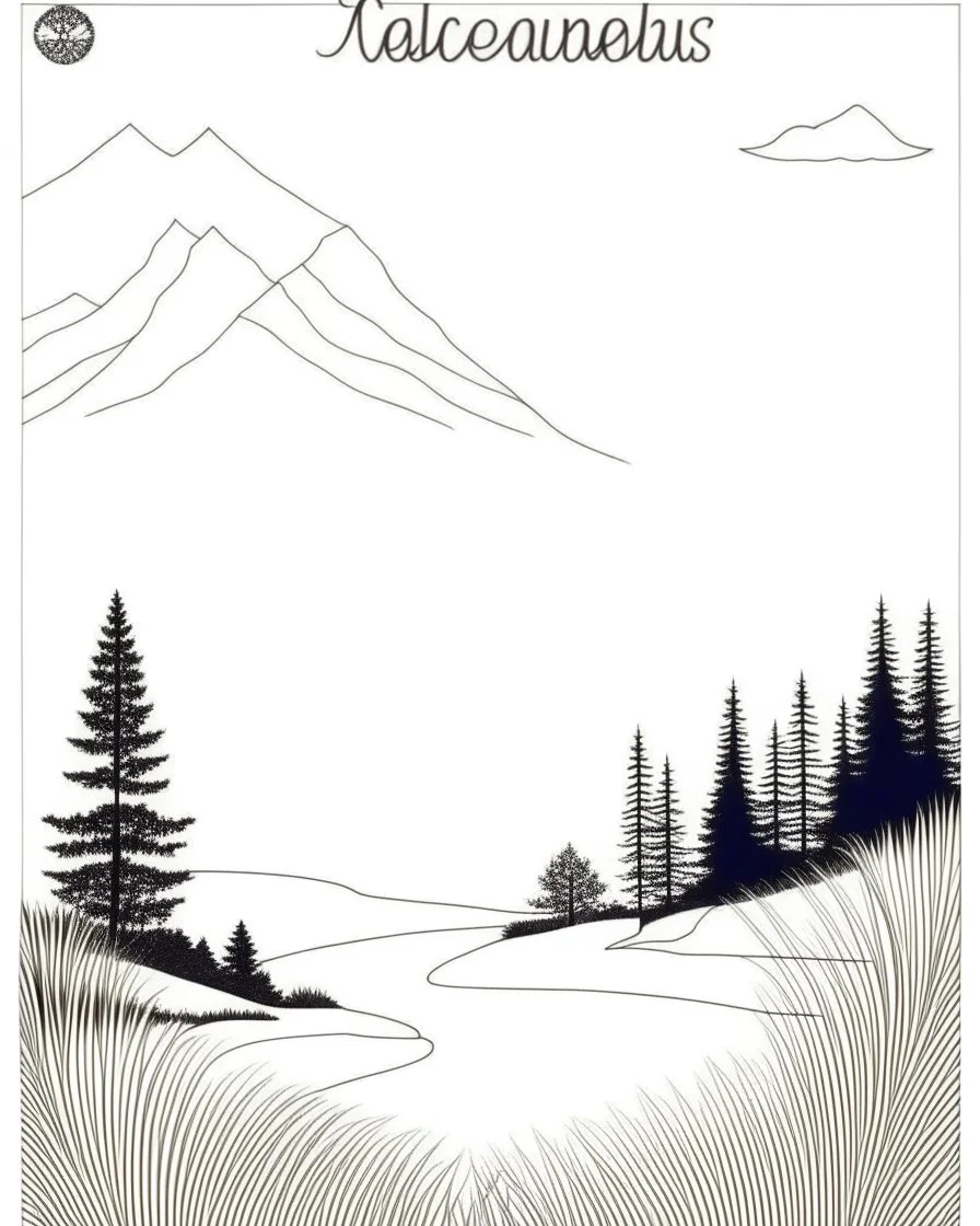 Coloring pages: Escape Stress with Calmness and Relaxing Landscapes: Inner Peace