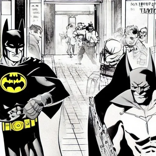 Batman fights joker subway