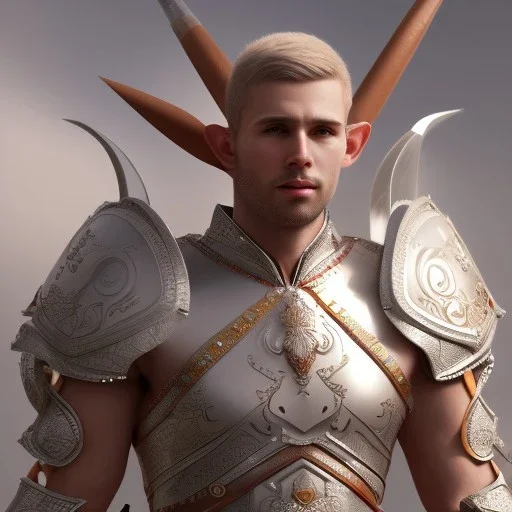 Elf, warrior, white armor, detailed, 8k resolution,