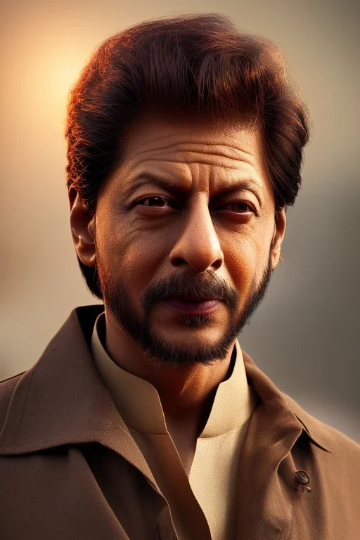 Indian actor Shahrukh khan, by Mahmoud Sai, Cartographic, Circuitry, Golden Hour, Closeup-View, 16k, Lumen Global Illumination, Diffraction Grading