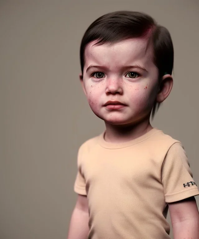 Heath letger toddler, full body, soft skin, dramatic lighting, hyper realistic