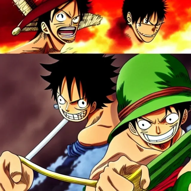 Luffy vs Zoro, anime, manga