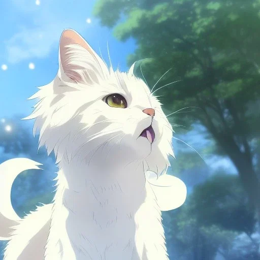 tabby cat animal, anime, ultra-detailed, white background, HD design by makoto shinkai, Granblue Fantasy