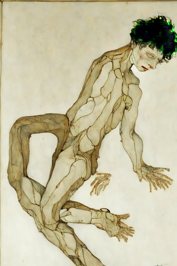 painting of a figure with the life-filled void of an empty existence, egon schiele masterpiece