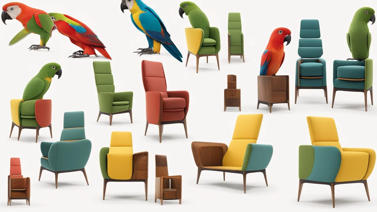 Versatile parrot-inspired chair from Moderne