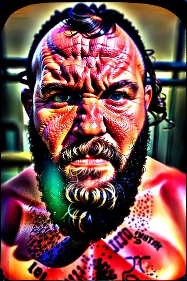 close up photography, dirty burly chubby Italian strong 48 years old homeless man, full of splashing milk in the face dripping on the beard, with dirty tank top, emotional eyes, manly chest, photo, Canon EOS, lens 35mm, natural lights, 8K, in the morning