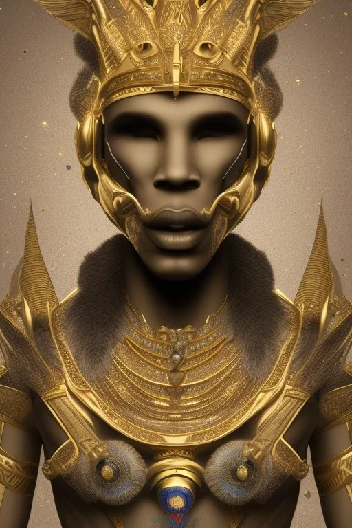 black male African Egyptian alien, cracks in the voodoo head, wicked, diamond eyes, crown, blood, 8k, finely detailed, photo realistic, leopard robe turquoise skull head gold dragon space alien rain skeleton gold teeth silver crown silver space suit spaceships