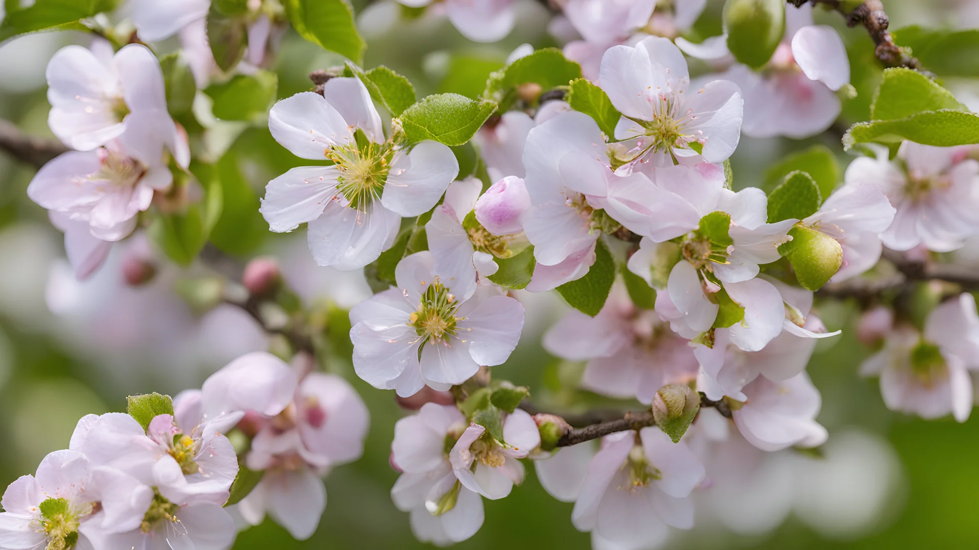 Apple tree blossoms