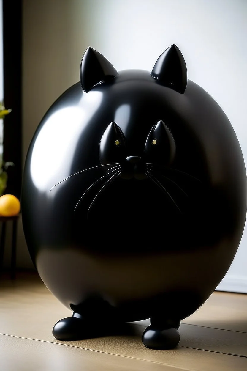 balloon shaped like the butt of a black cat