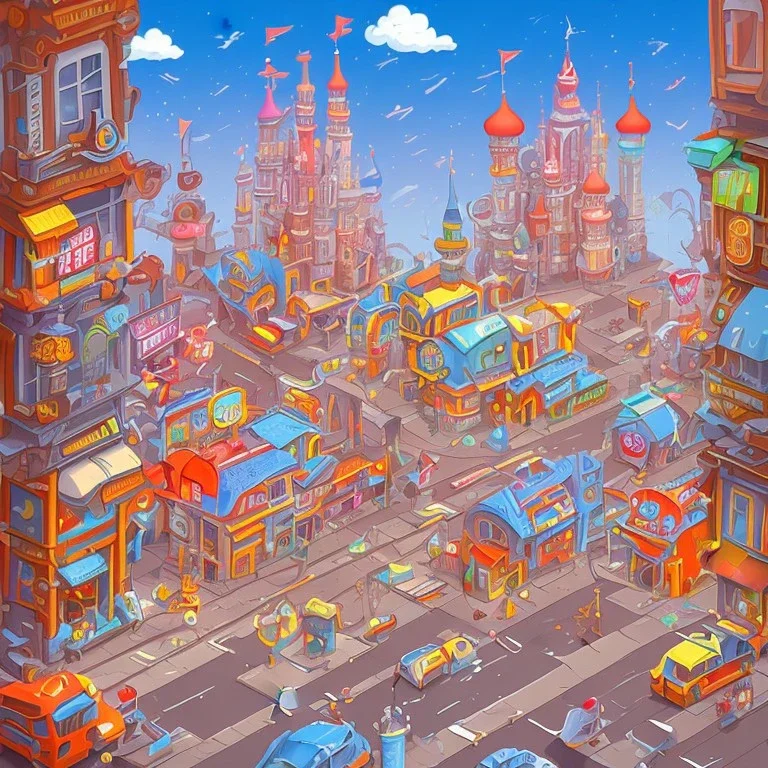 Cute Cartoon City