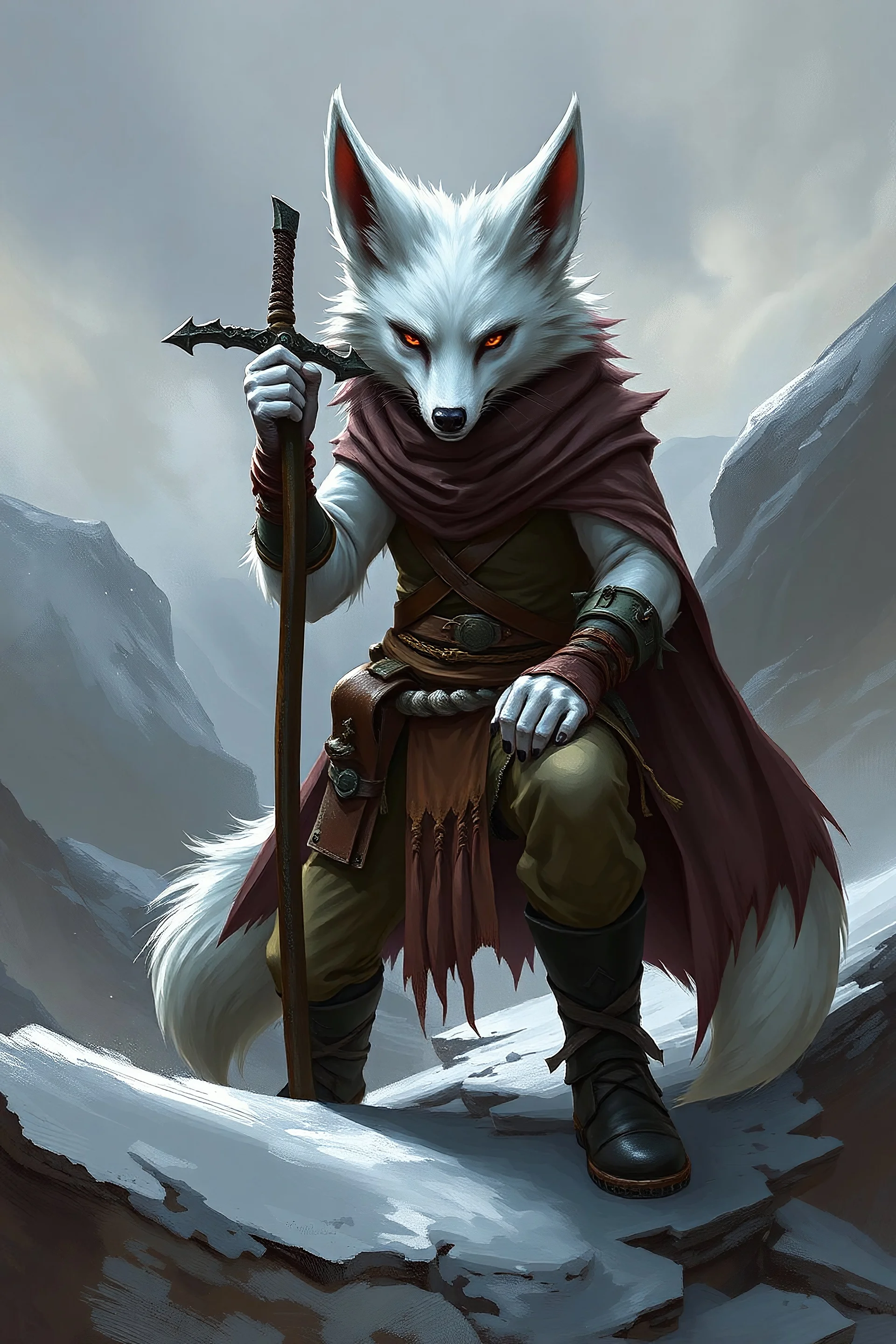 dnd white vulpine rogue