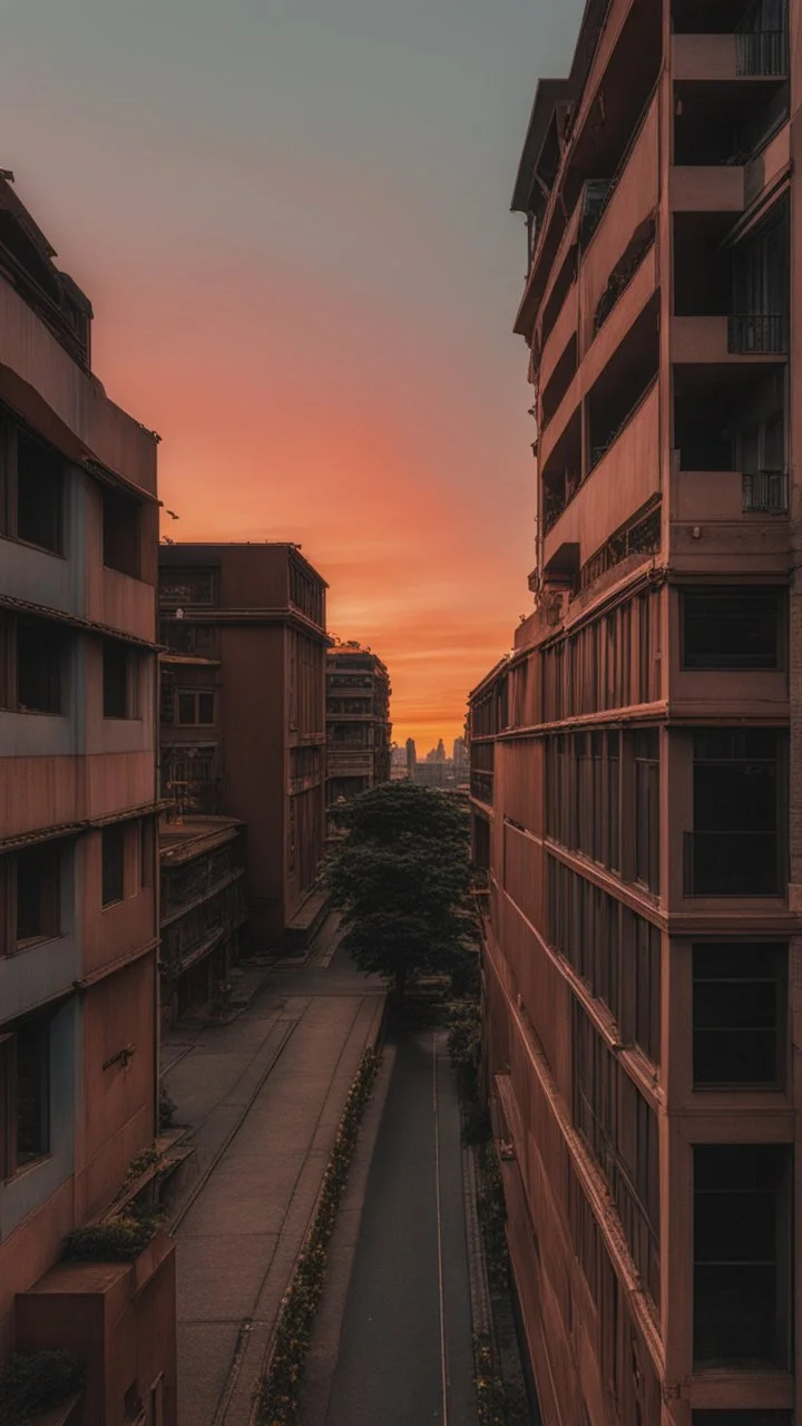 Pictures of the hue of the clear sky at sunset