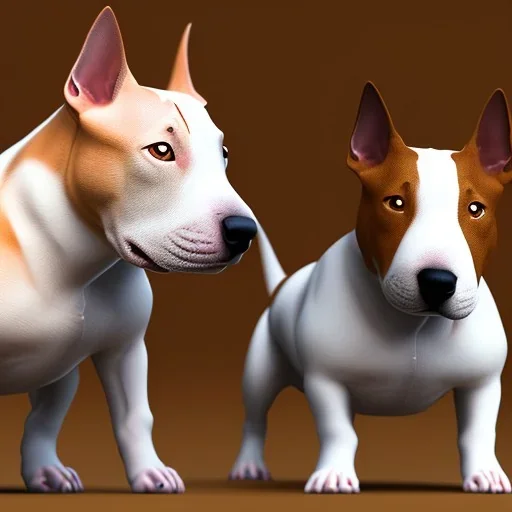 bullterrier, 4k, real bullterrier,