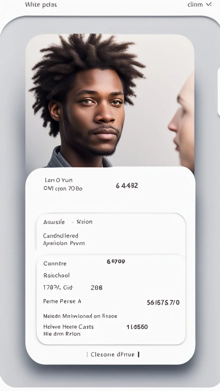 profile card and picture of white person