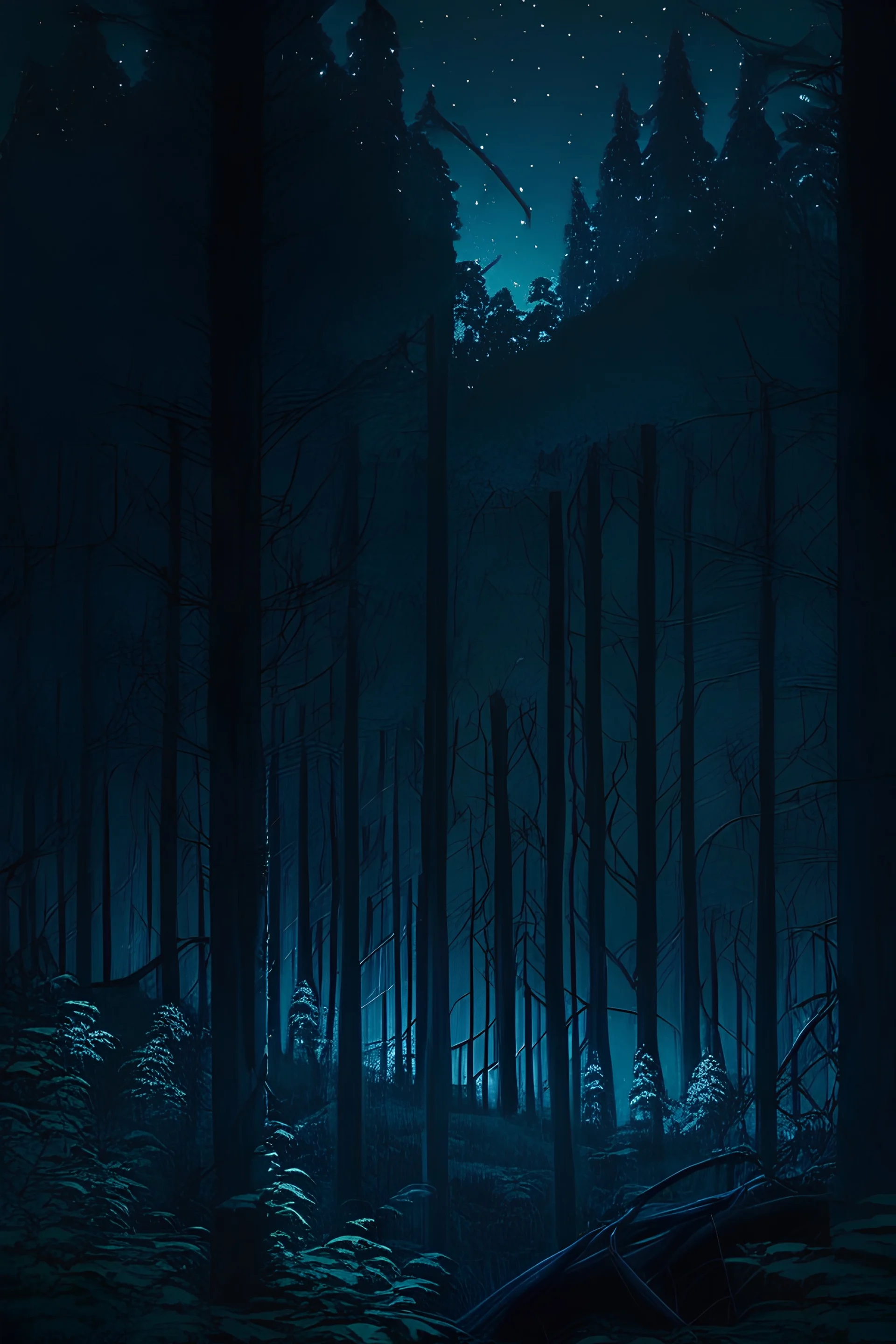 غابة في ليل