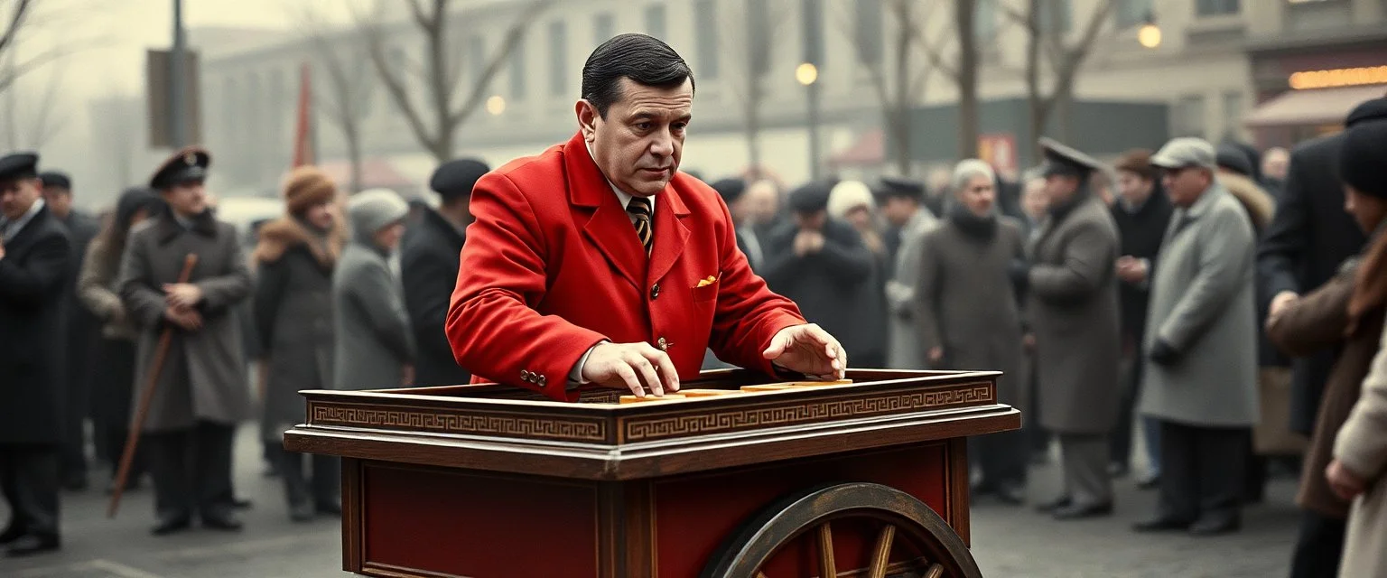 Eduard Khil in a hand-trolley game