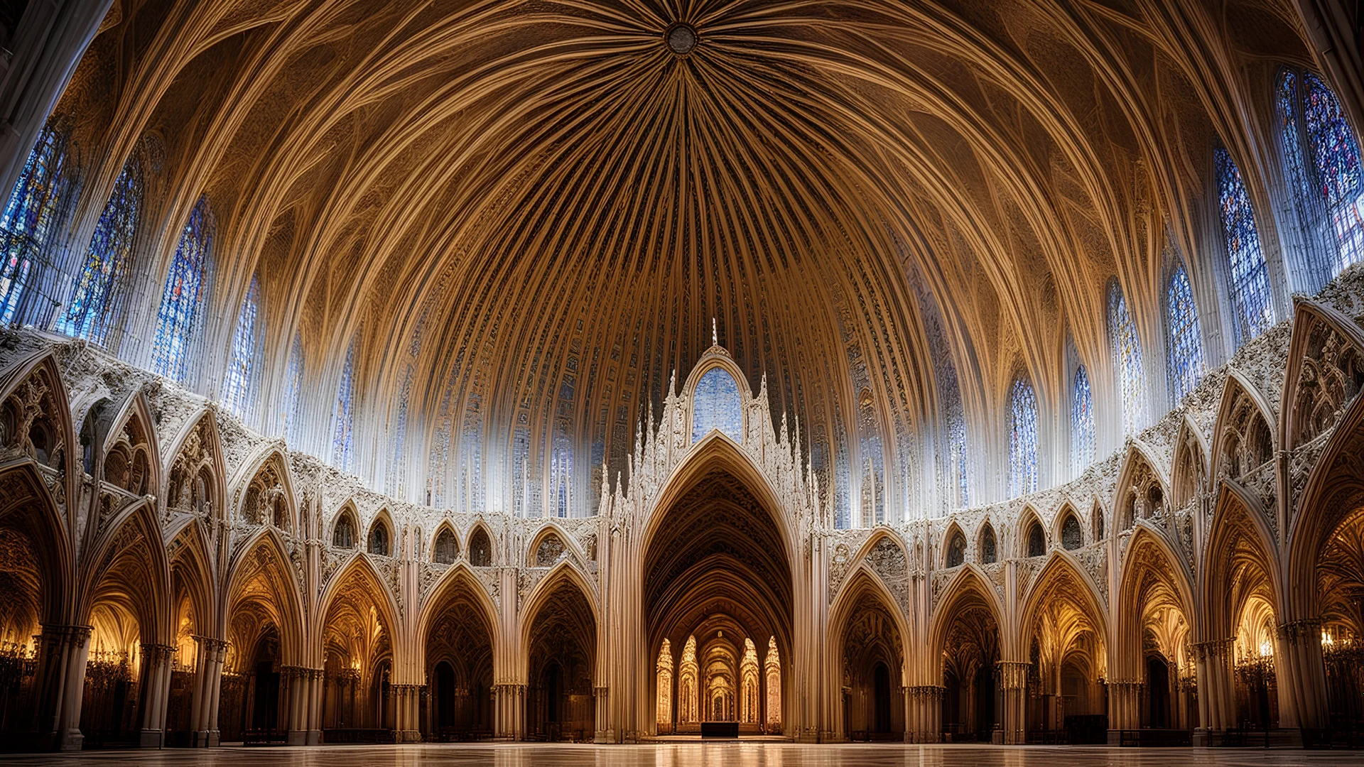 2055, delightful, sensitive, confident, undulating sinusoidal cathedral with pointed hyperbolic roofs, delicate, night, darkness, symmetrical, exquisite architecture, innovative design, perfect symmetry, award-winning photograph, beautiful composition, filled with beautiful detail, delicate colour, chiaroscuro