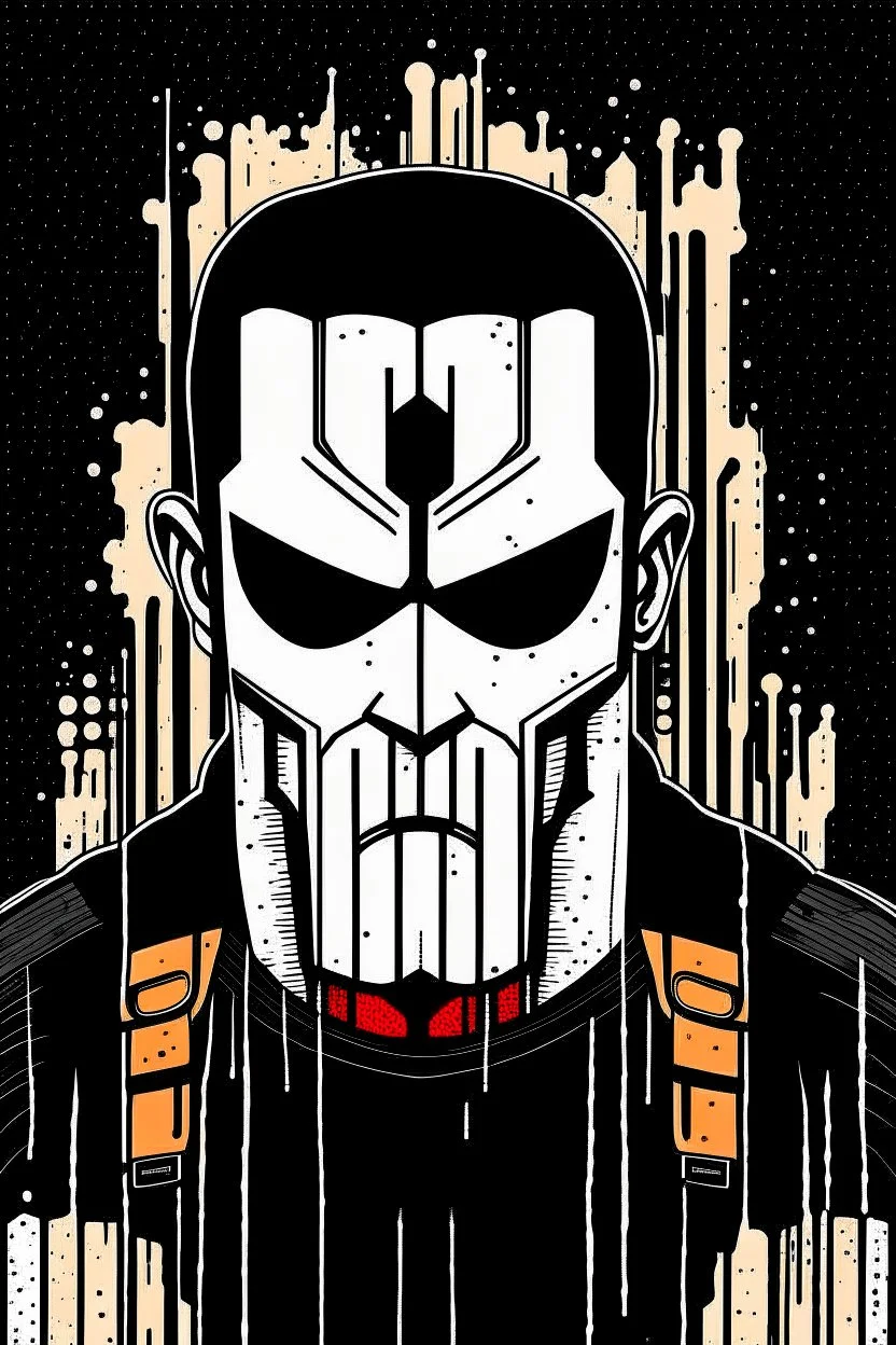 punisher sku;; in the style of Hiroshi Nagai