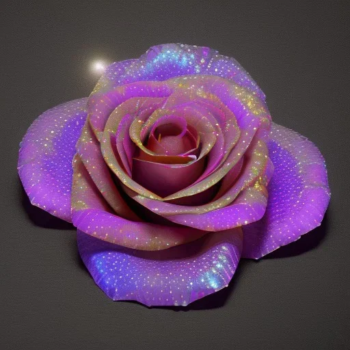 transparent multicolor crystal rose leaf