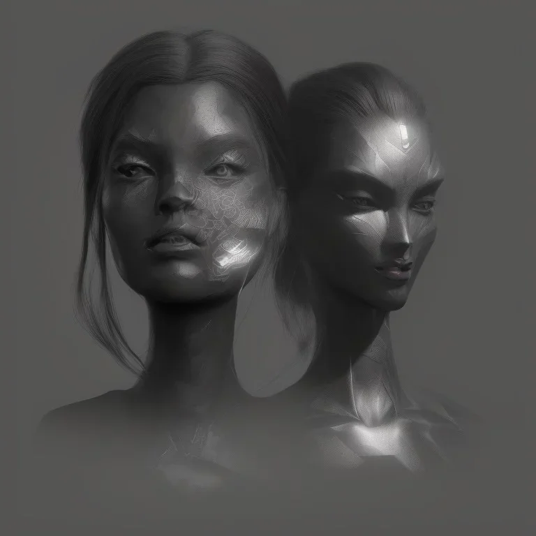 shadow woman, majestic, illustration, concept art