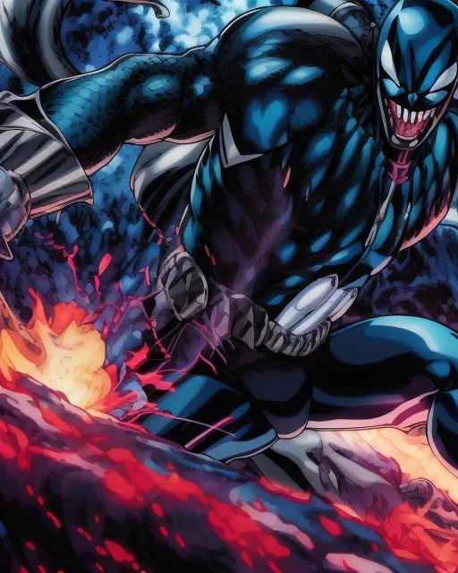 mavel comic book venom, symbiote, web swinging, open mouth, oversized mouth, long teeth and tongue, highly detailed, hyper-detailed, beautifully color-coded, insane details, intricate details, beautifully color graded, Cinematic, Color Grading, Editorial Photography, Depth of Field, DOF, Tilt Blur, White Balance, 32k, Super-Resolution, Megapixel, ProPhoto RGB, VR, Halfrear Lighting, Backlight, photorealistic rendering