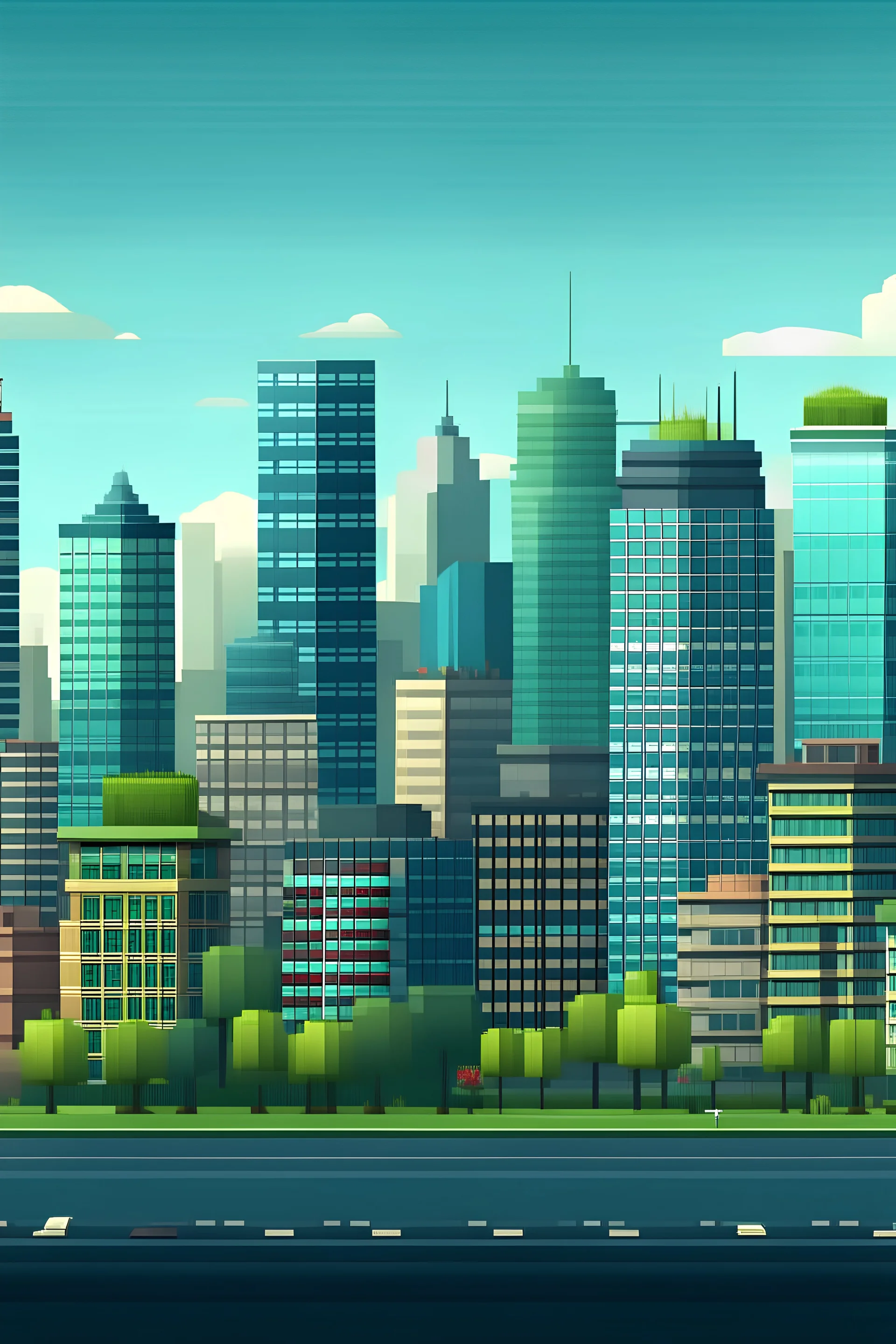 2d city landscape