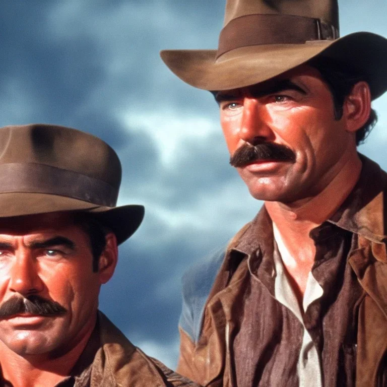 Tom Selleck as Indiana Jones, dramatic light, close up, smoky background, high detail, cinematic, vignette