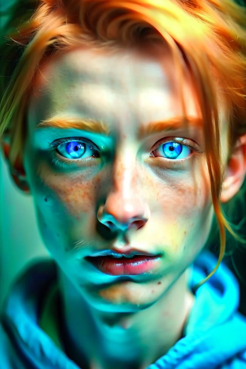 Hyperrealistisch hellblaue Augen