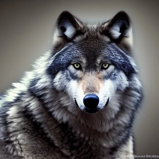 Black and gray wolf