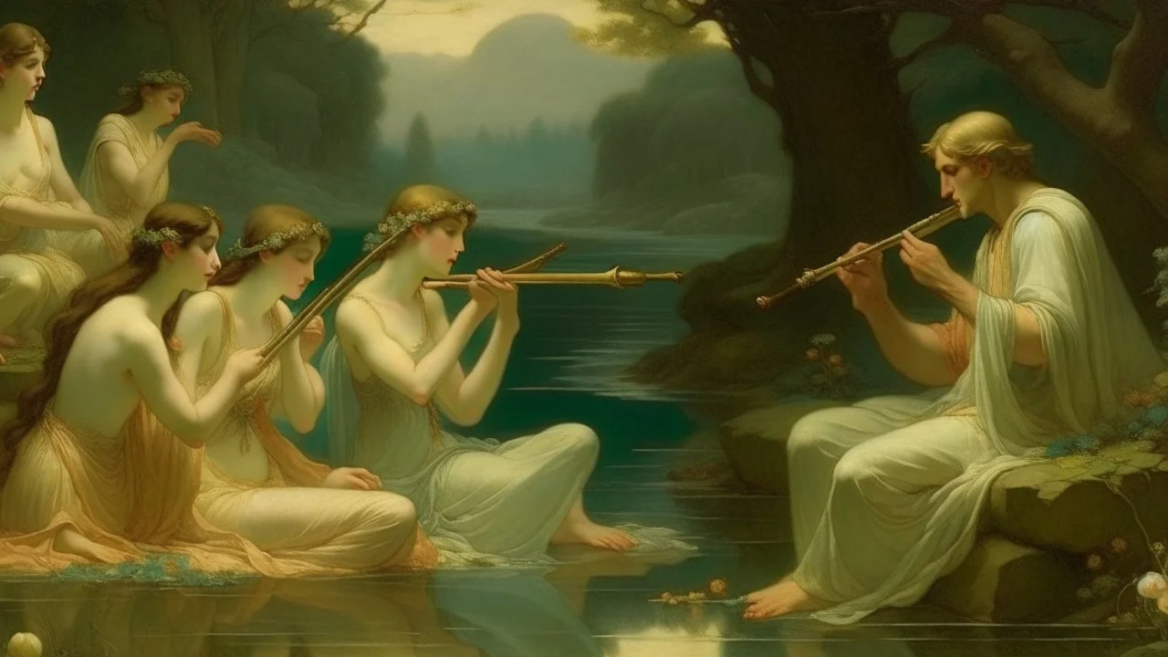 Love demands songs and my flute does not give in to love, but the day is already fleeing and the afternoon brings twilight again. You, Daphnis, take the flock from here