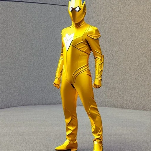 Cosmos super hero, yellow costume,4k image, full body man