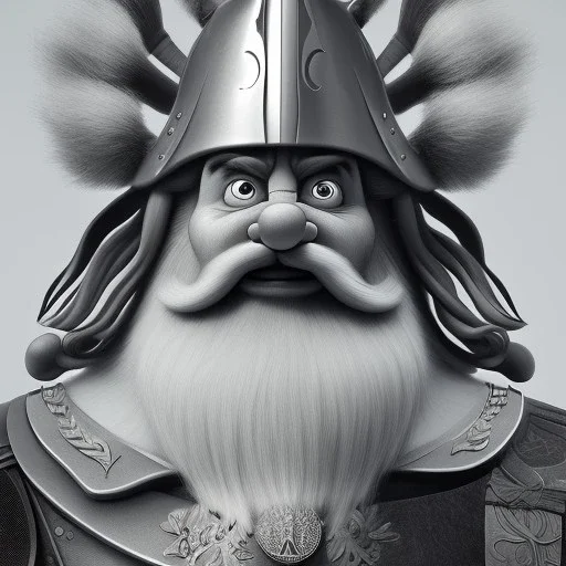 A portrait of Asterix the galian, 3d, small man, strong man, high detail