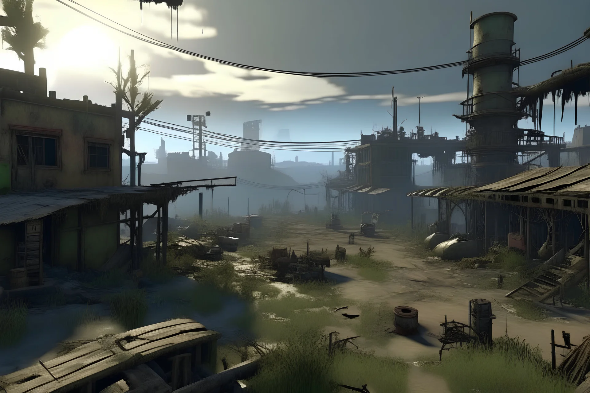 open worlds game graphics post apo