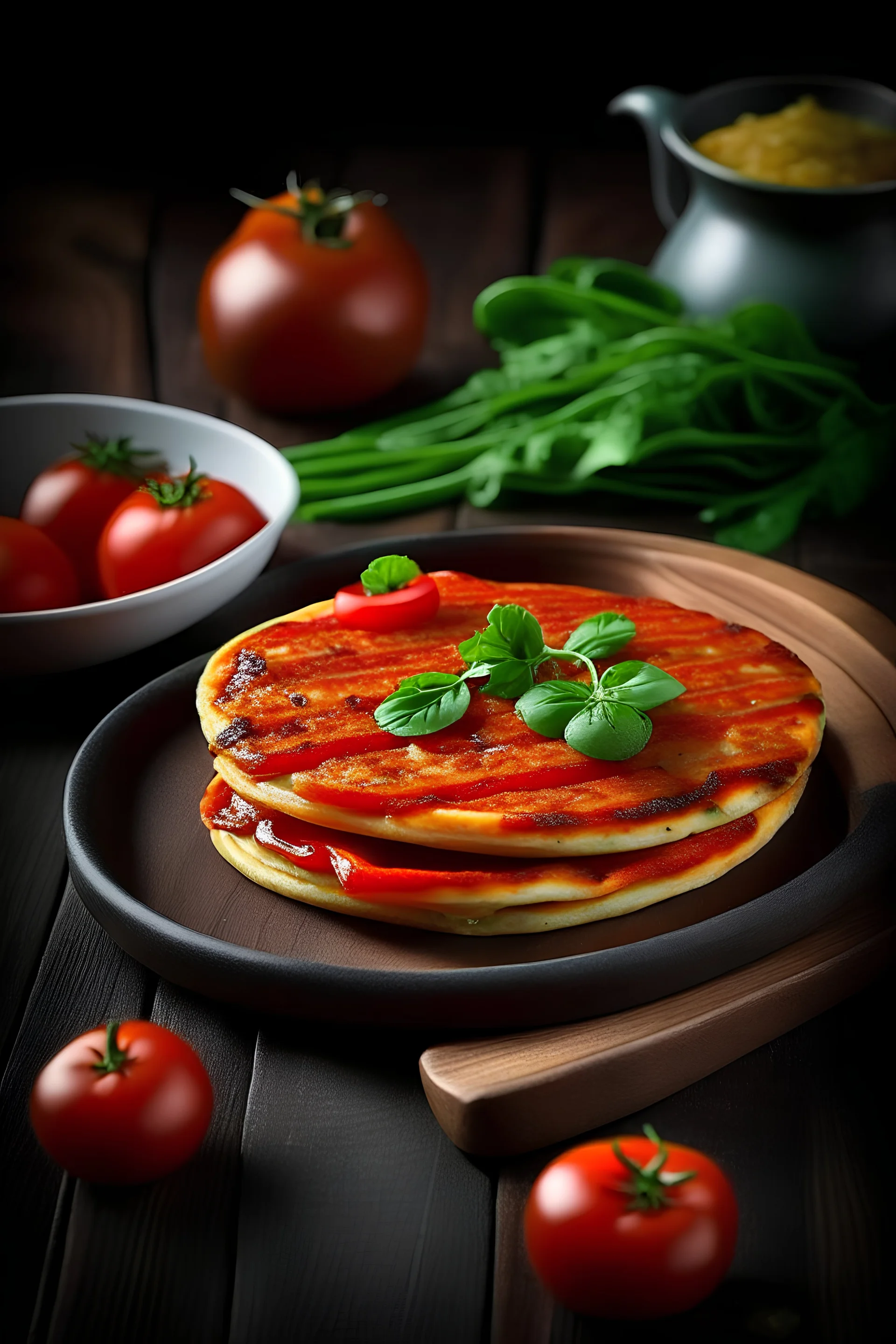 tomato pancakes by photo