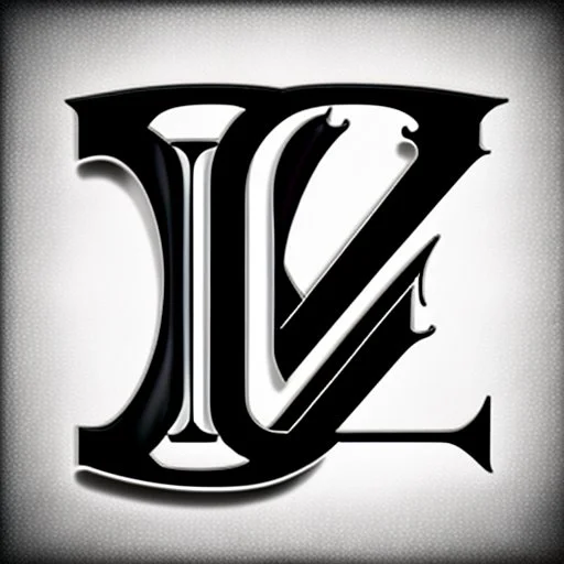 logo with the letter R end N, black and white