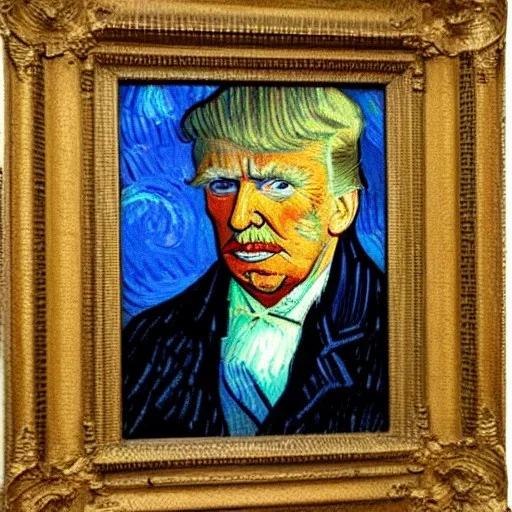 Portrait of trump by Van Gogh