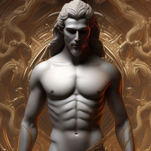 The supreme male magic god naked, mysterious, soft lighting, unreal engine 5 volumetric lighting, intricate details, realistic style, 8k resolution