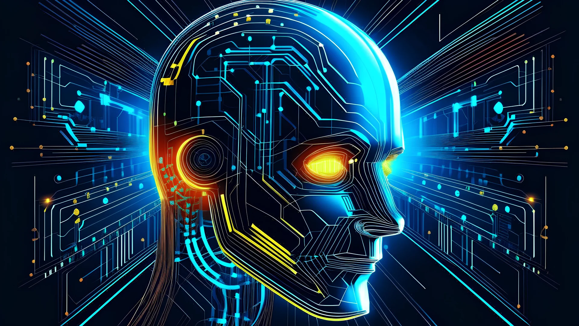 cover with the theme of artificial intelligence