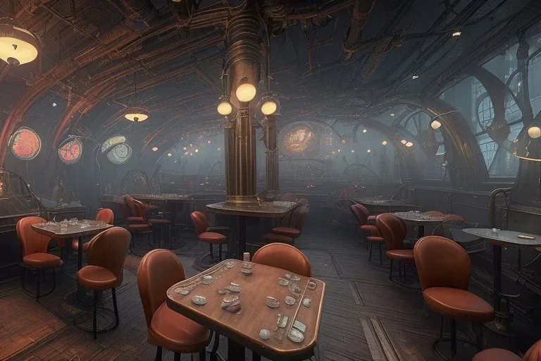 American Diner in a old european harbour+Gothic city+ BioShock+Dishonored+Bloodborne +trieste+Edinburgh+Chicago+victorian London+decòpunk Skyscraper+ +steampunk+biopunk+alphonse mucha, greg rutkowski, matte painting, cryengine, hyper detailed, felix kelly, fantasy art, seb mckinnon