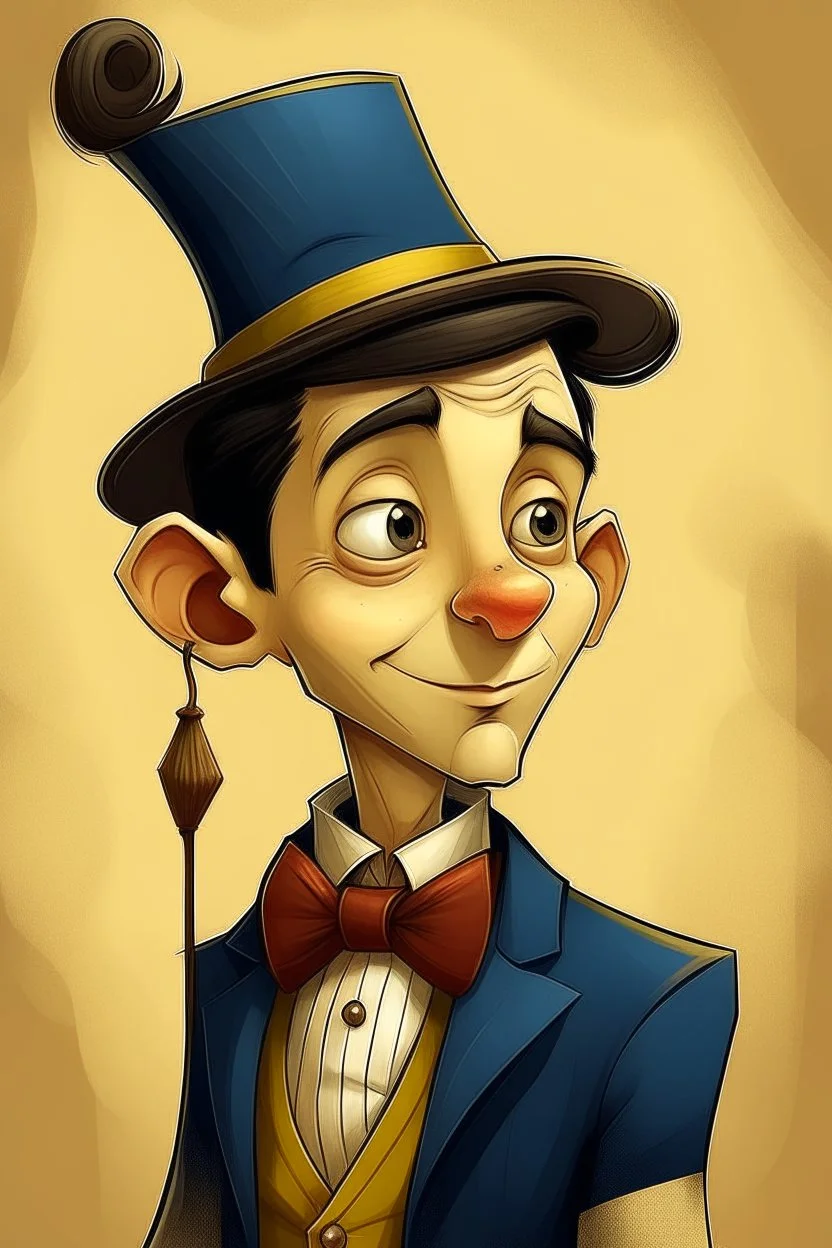 give me an illustration of Pinocchio wearing a suit