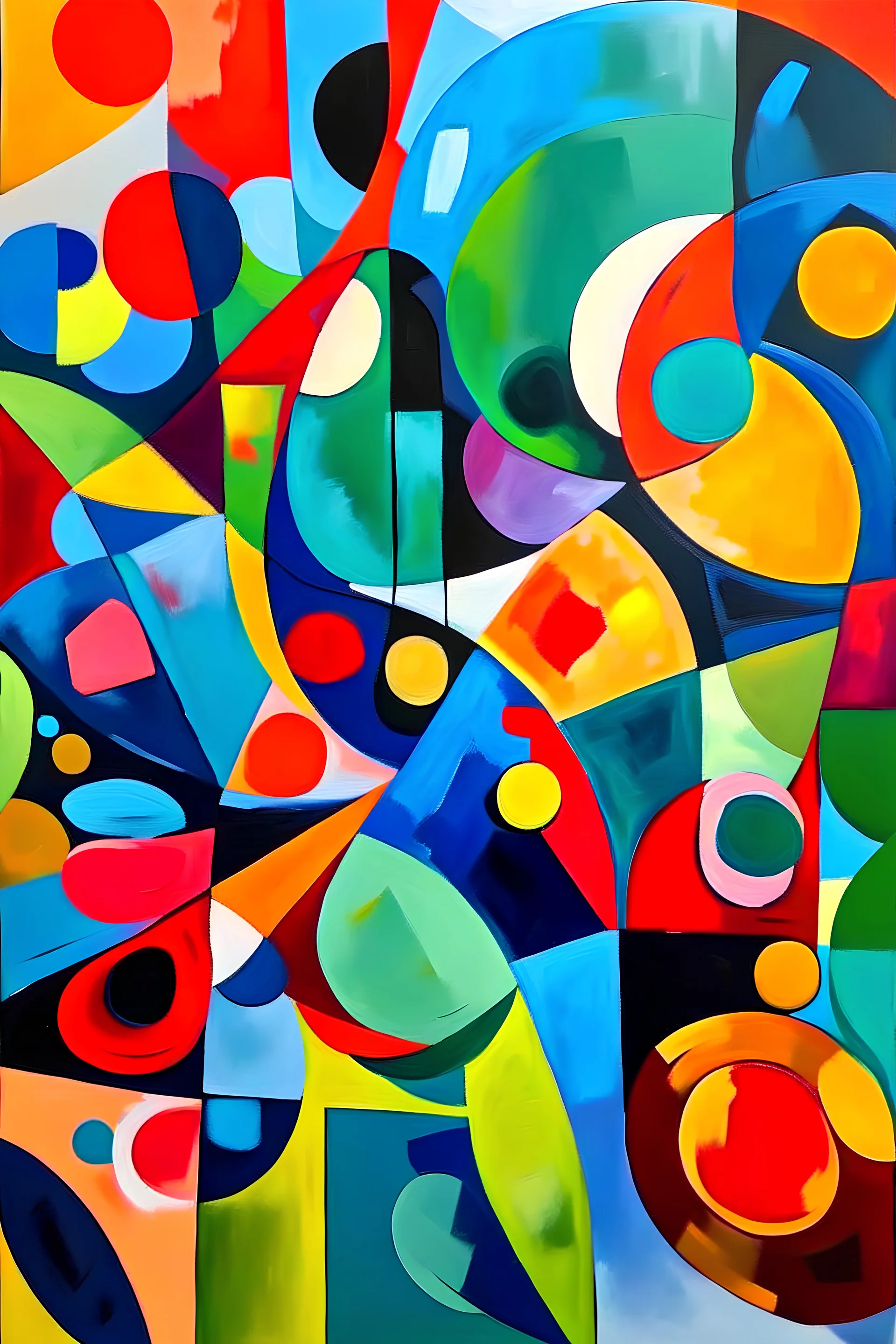 abstract biggest SHAPES acrylic painting