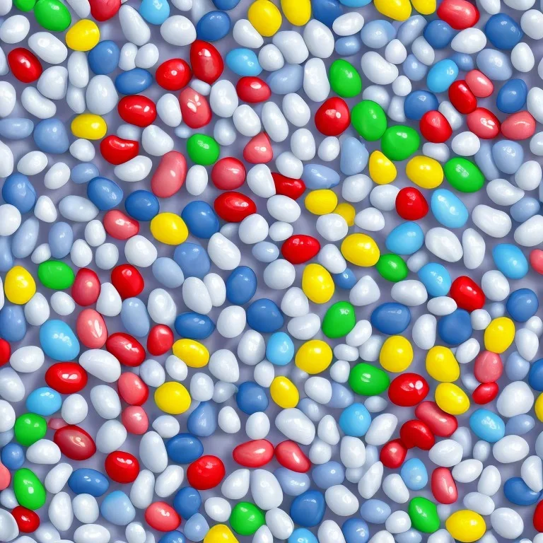 2d texture, seamless, repeatable, ultra realistic jellybeans, highly detailed, 8k