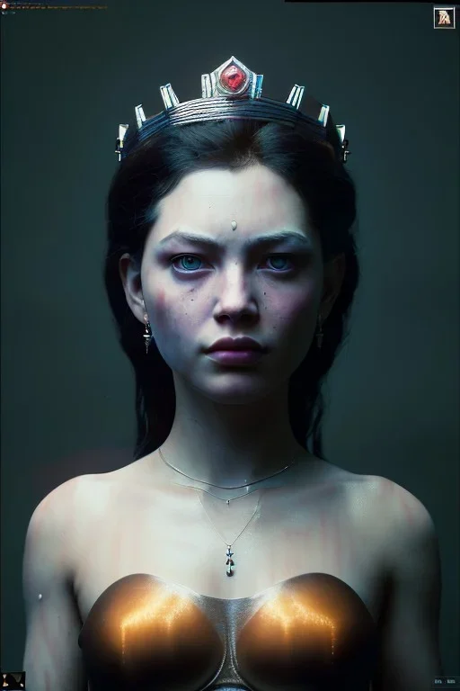 photo of a ultra realistic queen, dramatic light, pale sunrise, cinematic lighting, battered, low angle, trending on artstation, 4k, hyper realistic, focused, extreme details, unreal engine 5, cinematic, masterpiece, art by studio ghibli, intricate artwork by john william turner