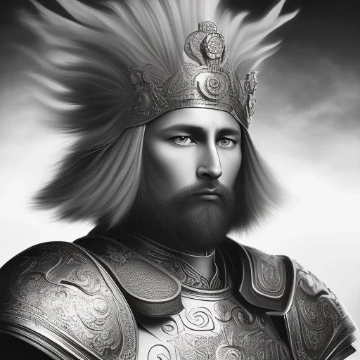 Ultra detailed fullbody Portrait in manga style of king Artur with armor,extremely detailed digital painting,ultrarealistic skin,intense stare, extremely detailed face, crystal clear eyes, mystical colors ,perfectly centered image, perfect composition, rim light, beautiful lighting,masterpiece ,8k, stunning scene, raytracing, anatomically correct, in the style of Ohrai Noriyoshi and robert e howard and Steve Jung and Wizyakuza and Simon Bisley and uncannyknack.