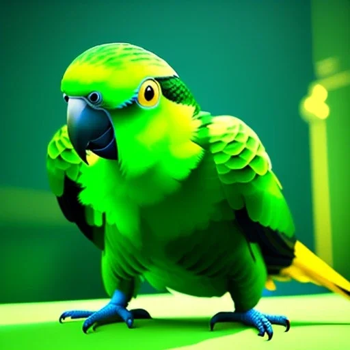 cute parrot, 8k resolution, ultra hyperdetailed, Unreal Engine 5, very small details, realistic, normal colours, realistic lighting, complex 3d render, cinema 4d