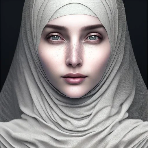 close up portrait of fog as woman in hijab, fine detail, highly intricate, modern surrealism painting, defined cracks and breaks, high-quality, volumetric lighting, 8k, ultrahd, George Grie, Marco Escobedo, Igor Morski,Brian Froud, Howard Lyon, Selina French,